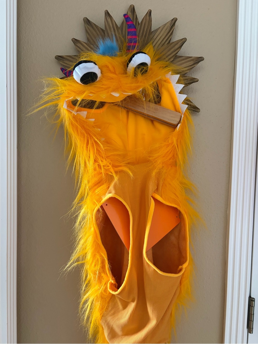 XL Dog Furry Orange Monster Costume New!